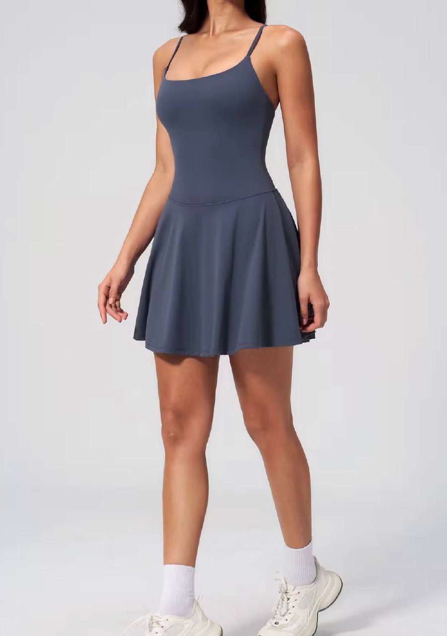 Flow Dress Purple - front view