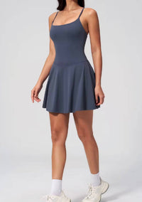 Flow Dress Purple - front view