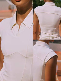 Knot Dress White - detail views