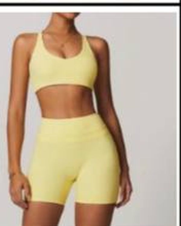 Peak Shorts Set Yellow