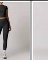 Rib Legging Set Charcoal