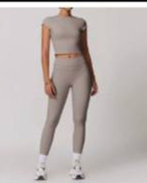 Rib Legging Set Taupe