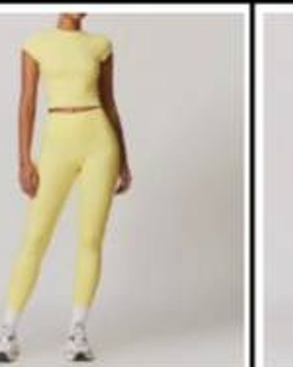 Rib Legging Set Yellow