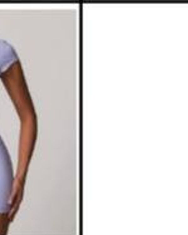 Rib Shorts Set Lilac