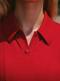 Tour Dress Red - collar detail