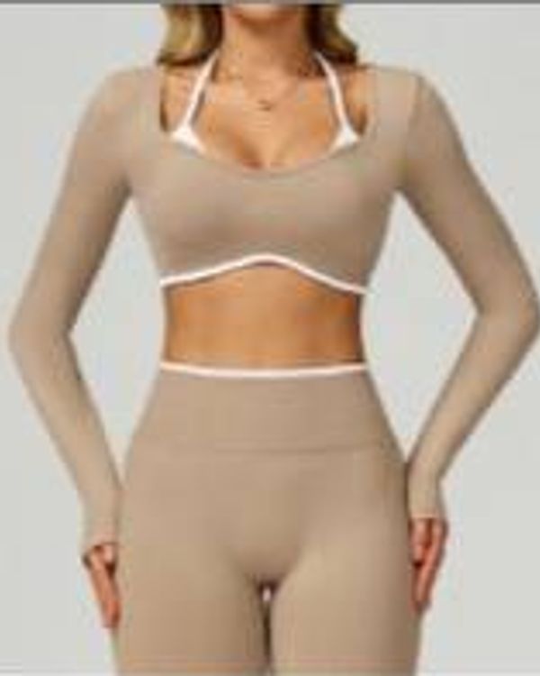 Trim Long Top Beige