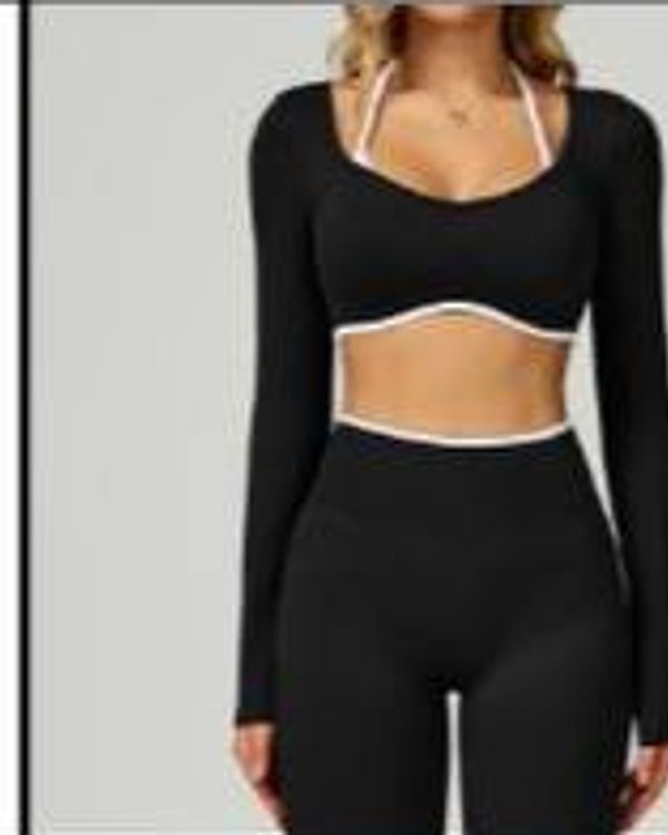 Trim Long Top Black