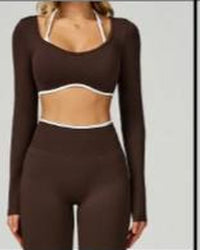 Trim Long Top Brown