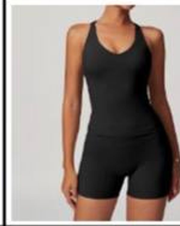 Vest Shorts Set Black