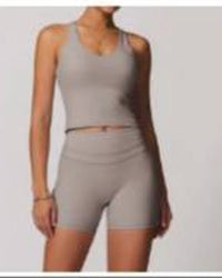 Vest Shorts Set Taupe