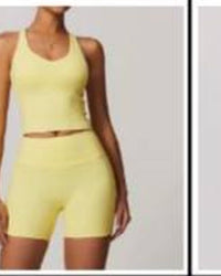 Vest Shorts Set Yellow